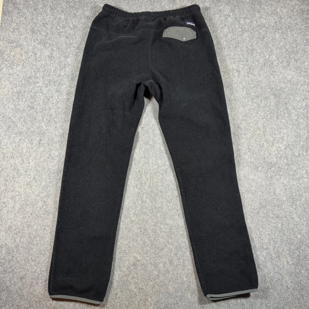 Patagonia Synchilla Fleece Pants Mens M Black Snap Pocket Drawstring Outdoor - Picture 5 of 10